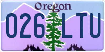 OR license plate 026LTU