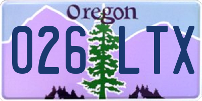 OR license plate 026LTX