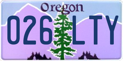 OR license plate 026LTY