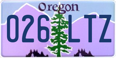 OR license plate 026LTZ