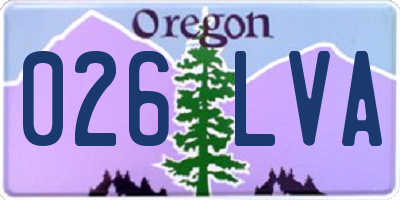 OR license plate 026LVA