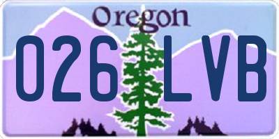 OR license plate 026LVB