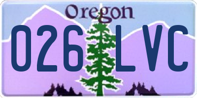 OR license plate 026LVC