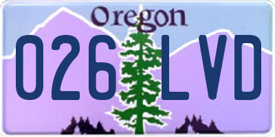 OR license plate 026LVD