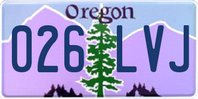 OR license plate 026LVJ