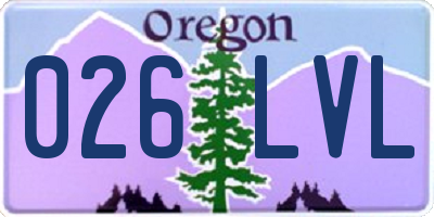OR license plate 026LVL