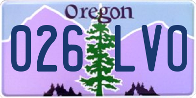 OR license plate 026LVO