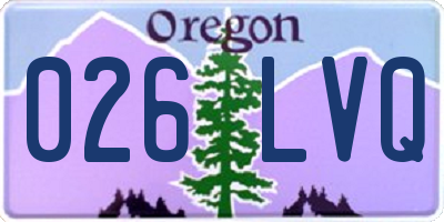 OR license plate 026LVQ