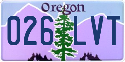 OR license plate 026LVT
