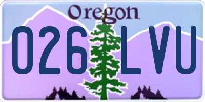 OR license plate 026LVU