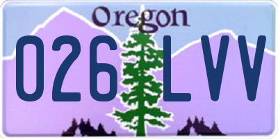 OR license plate 026LVV