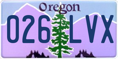 OR license plate 026LVX