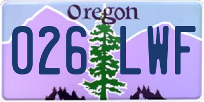 OR license plate 026LWF