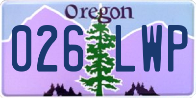 OR license plate 026LWP