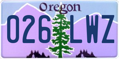 OR license plate 026LWZ