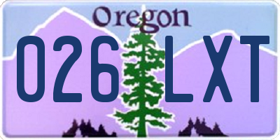 OR license plate 026LXT