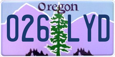 OR license plate 026LYD