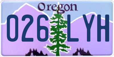 OR license plate 026LYH