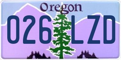 OR license plate 026LZD