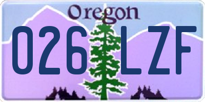 OR license plate 026LZF