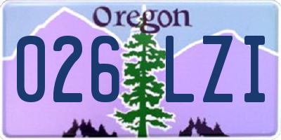 OR license plate 026LZI