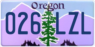 OR license plate 026LZL