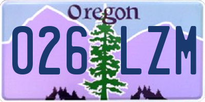 OR license plate 026LZM