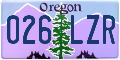 OR license plate 026LZR