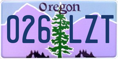 OR license plate 026LZT