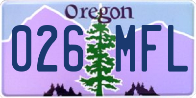 OR license plate 026MFL