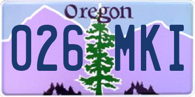 OR license plate 026MKI