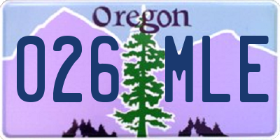 OR license plate 026MLE