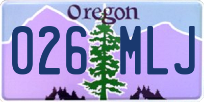 OR license plate 026MLJ