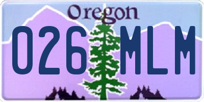 OR license plate 026MLM