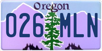 OR license plate 026MLN