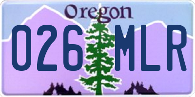 OR license plate 026MLR