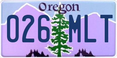 OR license plate 026MLT