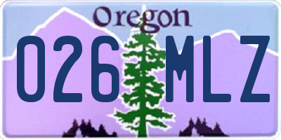 OR license plate 026MLZ