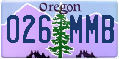 OR license plate 026MMB