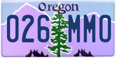 OR license plate 026MMO