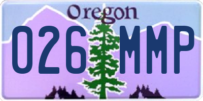 OR license plate 026MMP