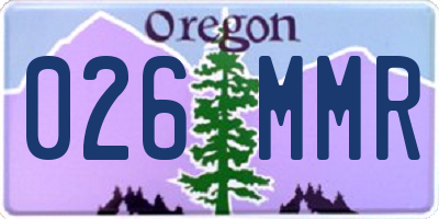 OR license plate 026MMR
