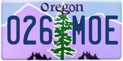 OR license plate 026MOE