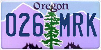 OR license plate 026MRK