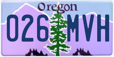 OR license plate 026MVH