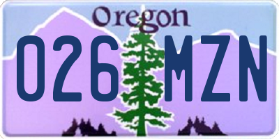 OR license plate 026MZN