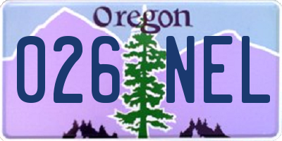 OR license plate 026NEL