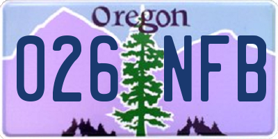 OR license plate 026NFB