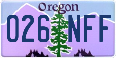 OR license plate 026NFF