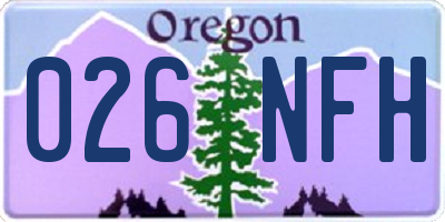 OR license plate 026NFH